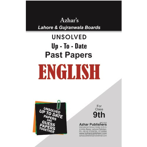 English Unsolved Class: 9th